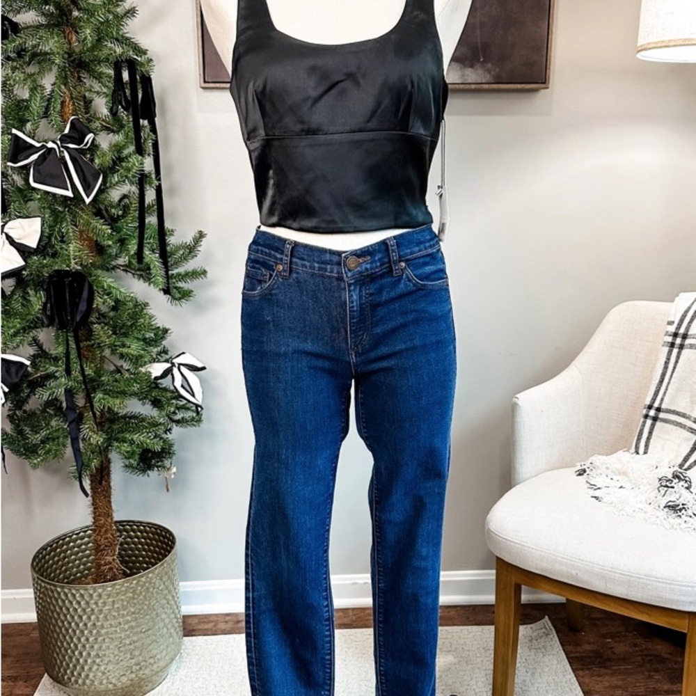 Black Satin Crop Top
